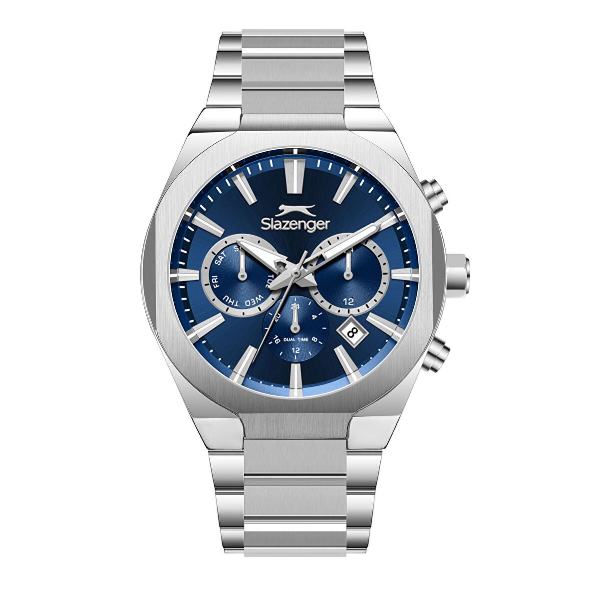 Slazenger SL.09.2540.2.02 Çelik Kordon Çelik Kasa 10 ATM Suya Dayanıklı Metalik Renk Erkek Kol Saati