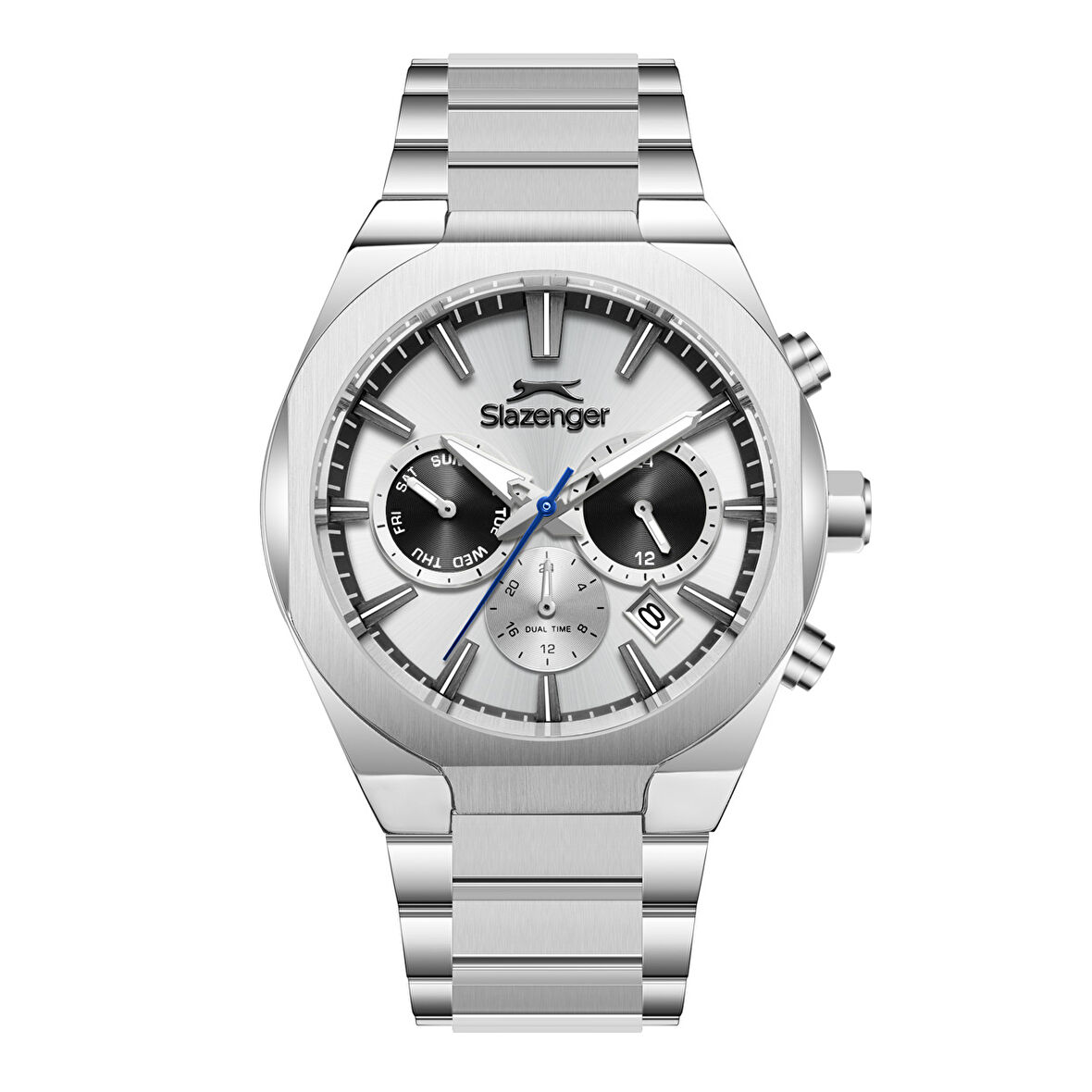 Slazenger SL.09.2540.2.04 Çelik Kordon Çelik Kasa 10 ATM Suya Dayanıklı Metalik Renk Erkek Kol Saati