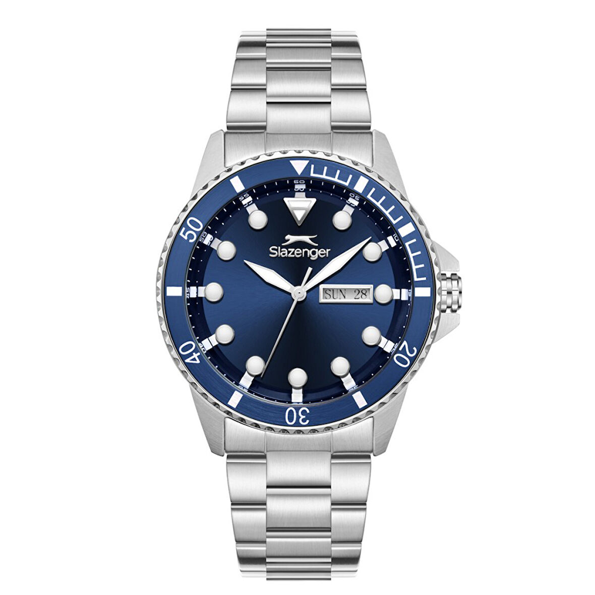 Slazenger SL.09.2544.2.01 Takvim ve Gün Göstergeli Çelik Kasa Metalik Renk Erkek Kol Saati