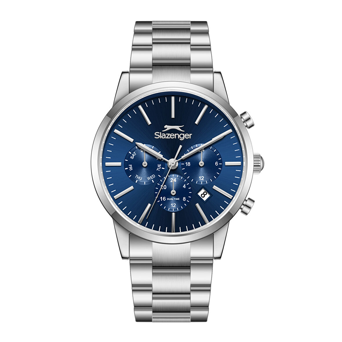 Slazenger SL.09.2545.2.02 Çelik Kordon Çelik Kasa 10 ATM Suya Dayanıklı Metalik Renk Erkek Kol Saati