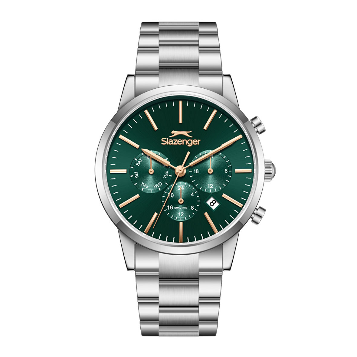 Slazenger SL.09.2545.2.03 Çelik Kordon Çelik Kasa 10 ATM Suya Dayanıklı Metalik Renk Erkek Kol Saati