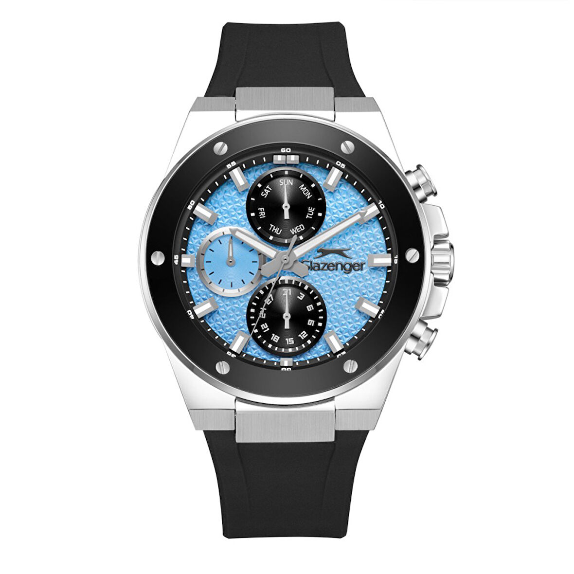 Slazenger SL.09.2557.2.01 Silikon Kordon Fonksiyonlar Aktif  Siyah Renk Erkek Kol Saati