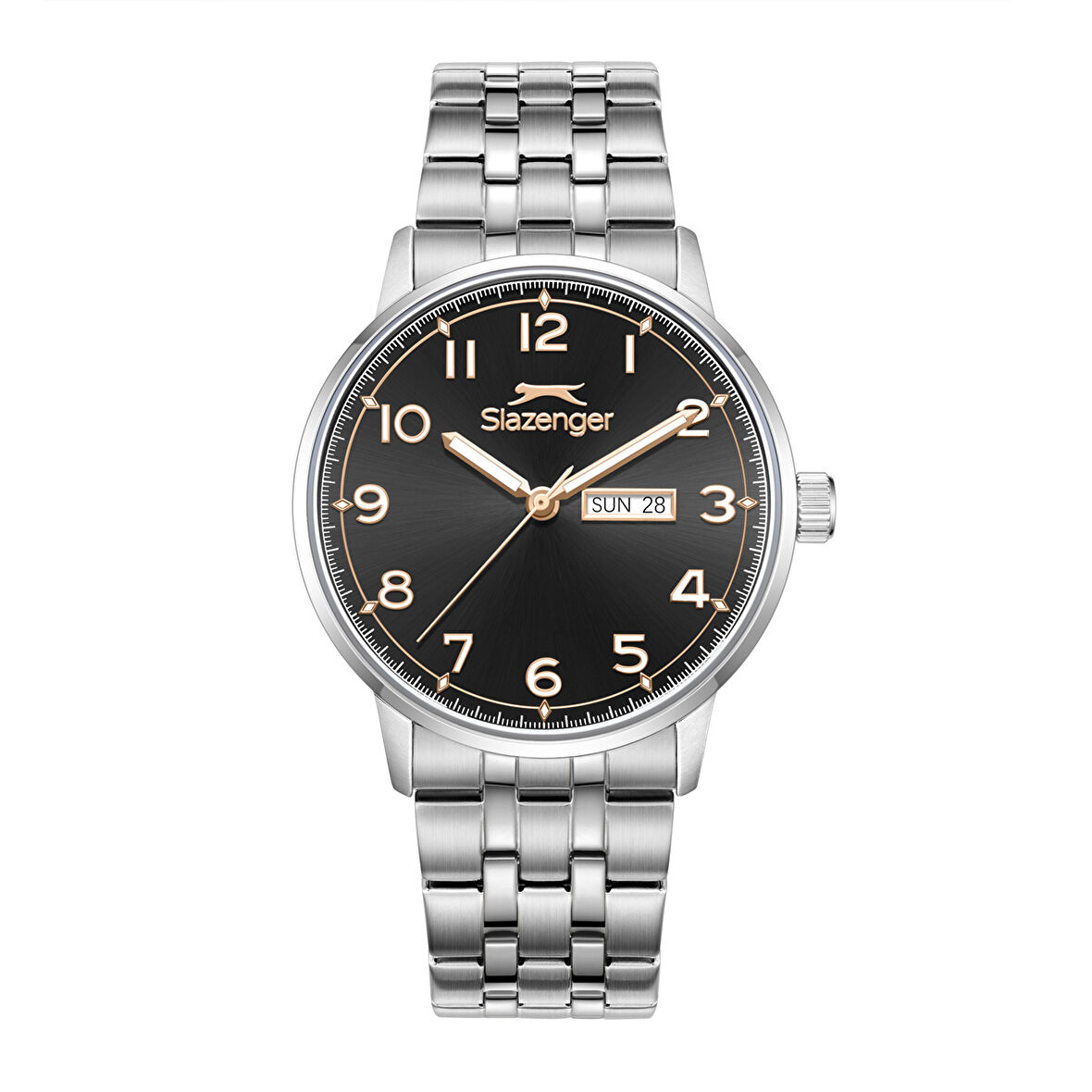 Slazenger SL.09.2560.2.03 Çelik Kordon Çelik Kasa 10 ATM Suya Dayanıklı Metalik Renk Erkek Kol Saati