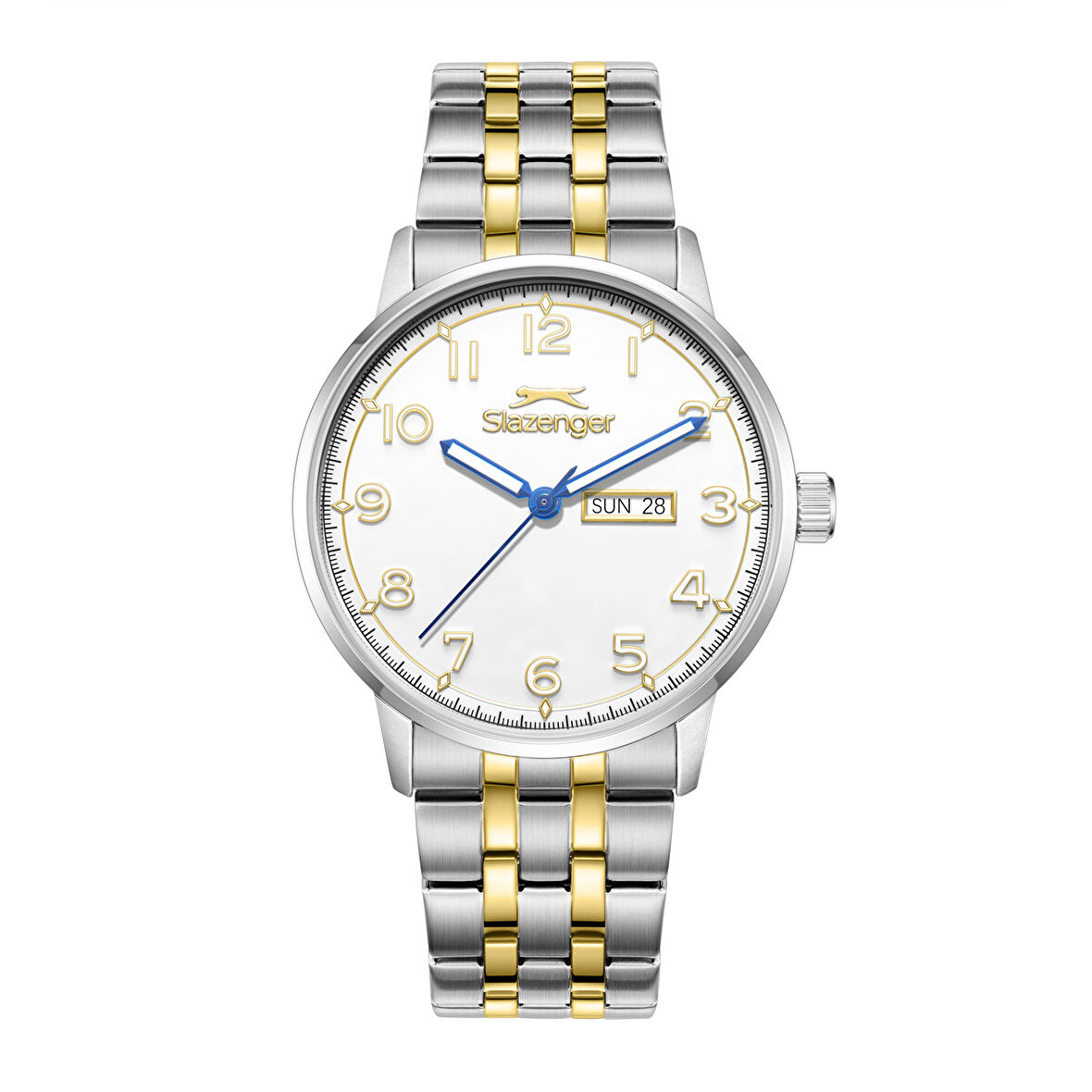 Slazenger SL.09.2560.2.06 Çelik Kordon Çelik Kasa 10 ATM Suya Dayanıklı Metalik-Altın Renk Erkek Kol Saati