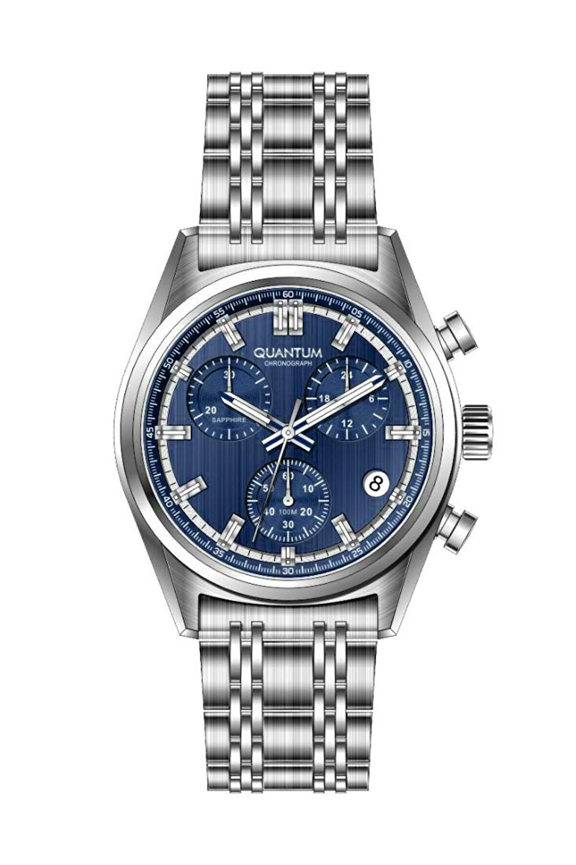 PWG1209.390 Chronograph Tüm Fonksiyonları Aktif 10 ATM Suya Dauanıklı Çelik Kasa Çelik Kordo