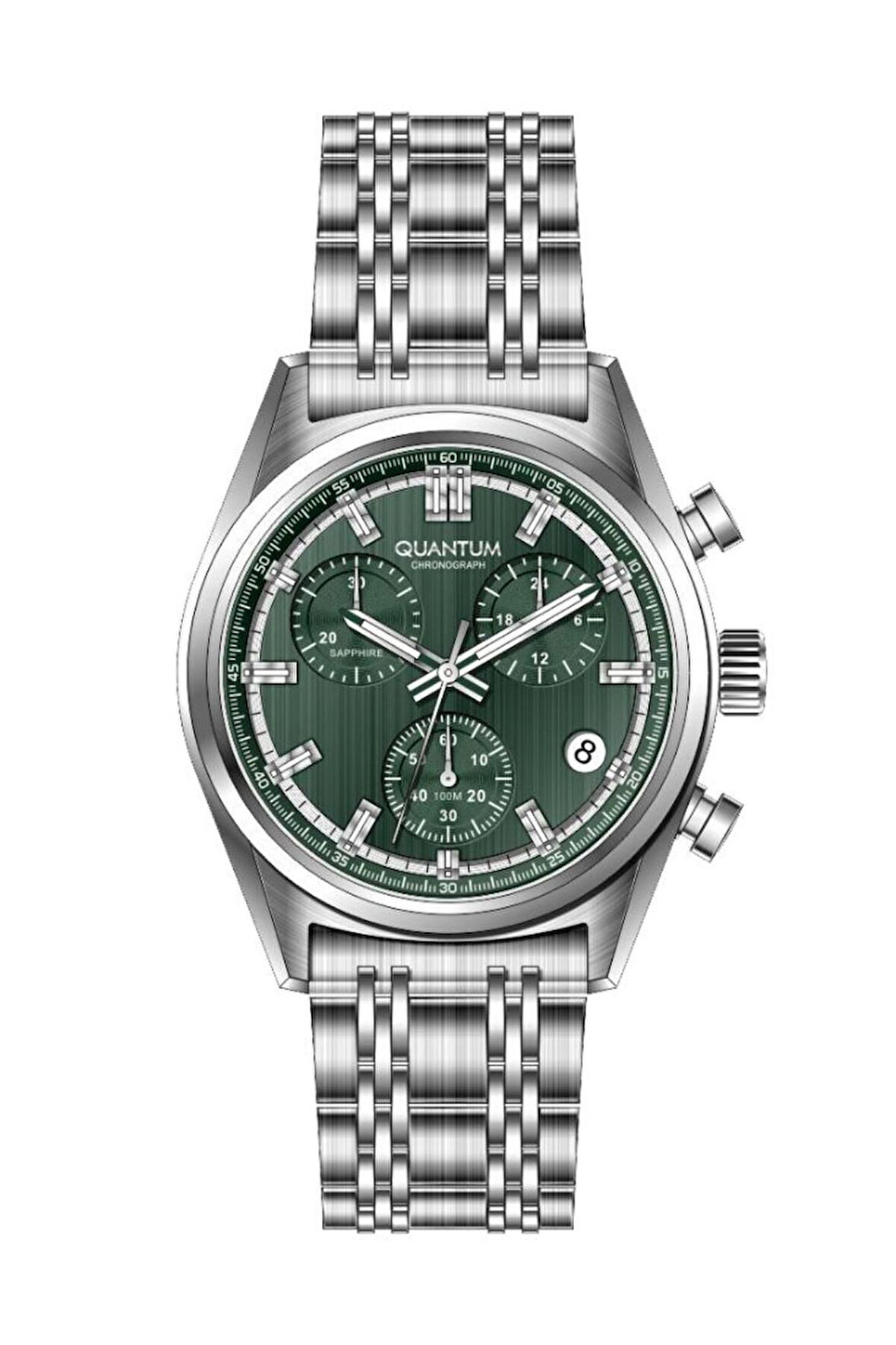 PWG1209.370 Chronograph Tüm Fonksiyonları Aktif 10 ATM Suya Dauanıklı Çelik Kasa Çelik Kordo