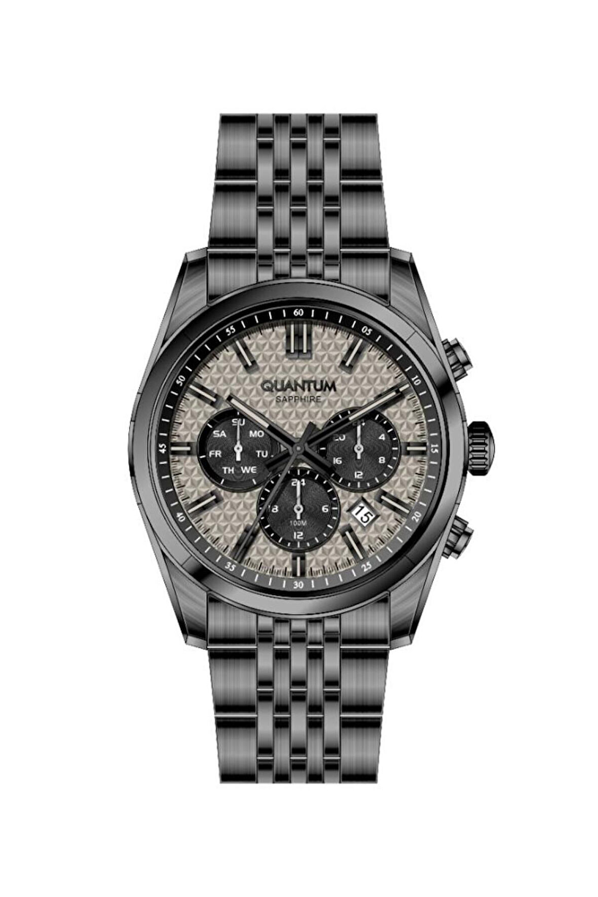 ADG1217.070 Tüm Fonksiyonları Aktif 10 ATM Suya Dayanıklı Çelik Kasa Çelik Kordon Safir Cama