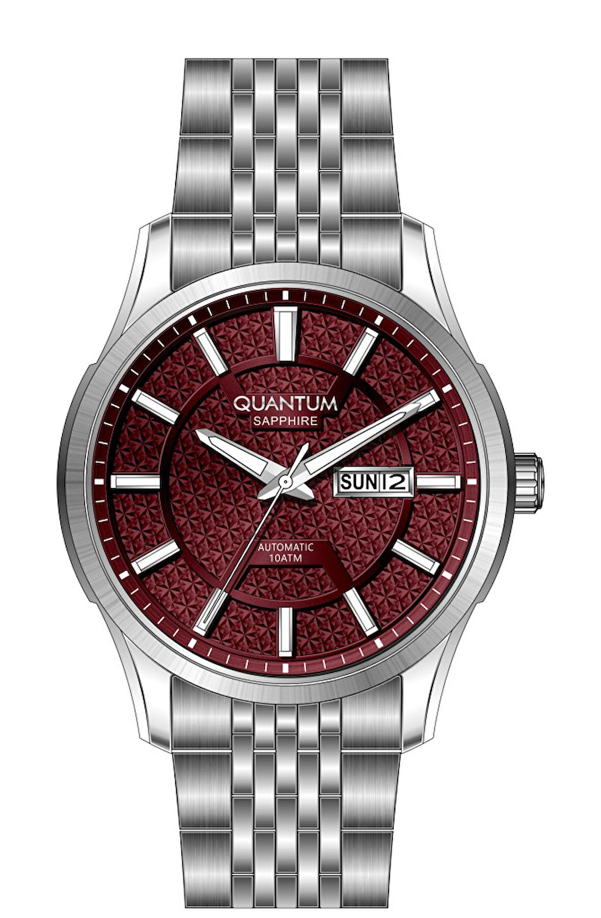 Quantum QMG1238.380 Q-Master Otomatik Mekanizmalı Safir Camlı Çelik Kordon Çelik Kasa 10 ATM Suya Dayanıklı Metalik Renk Erkek Kol Saati