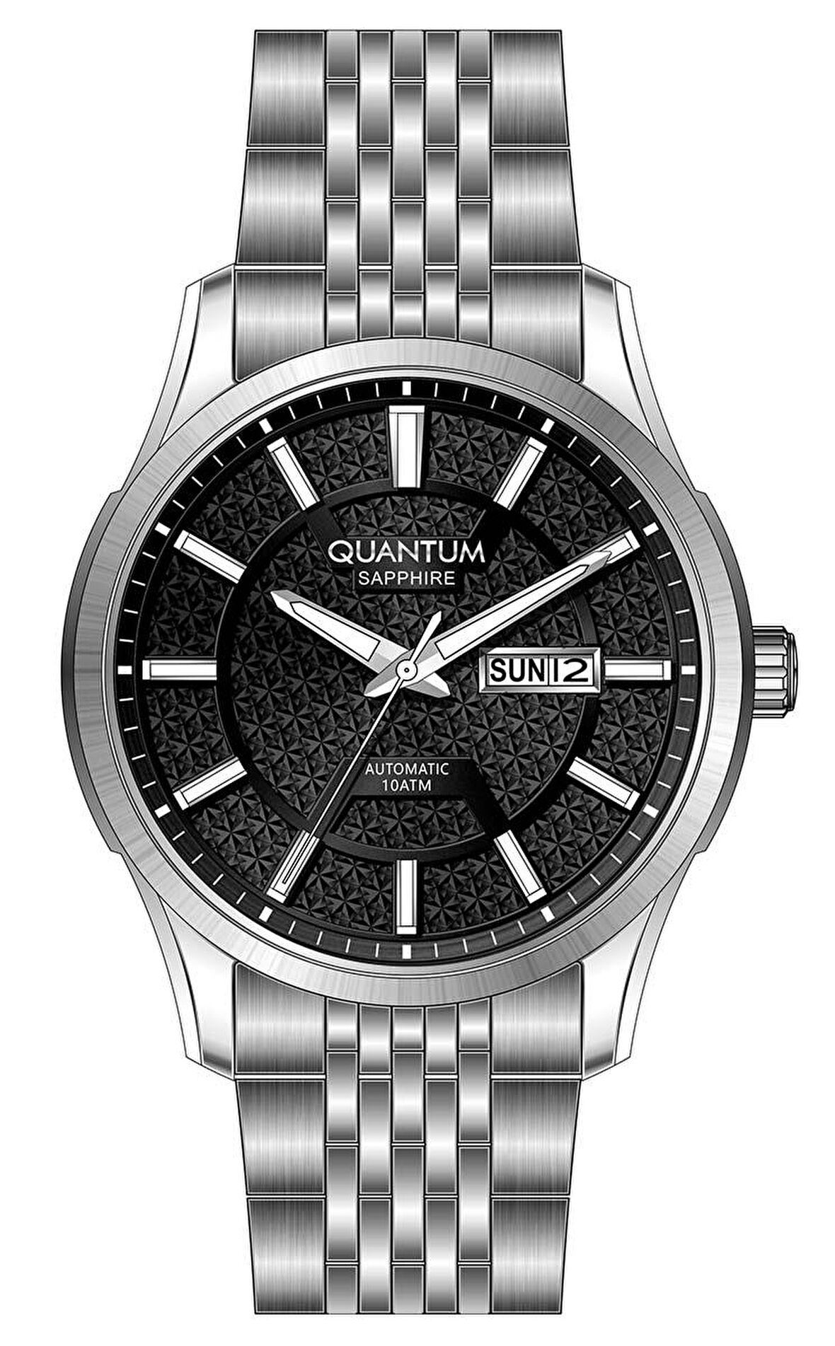 Quantum QMG1238.350 Q-Master Otomatik Mekanizmalı Safir Camlı Çelik Kordon Çelik Kasa 10 ATM Suya Dayanıklı Metalik Renk Erkek Kol Saati