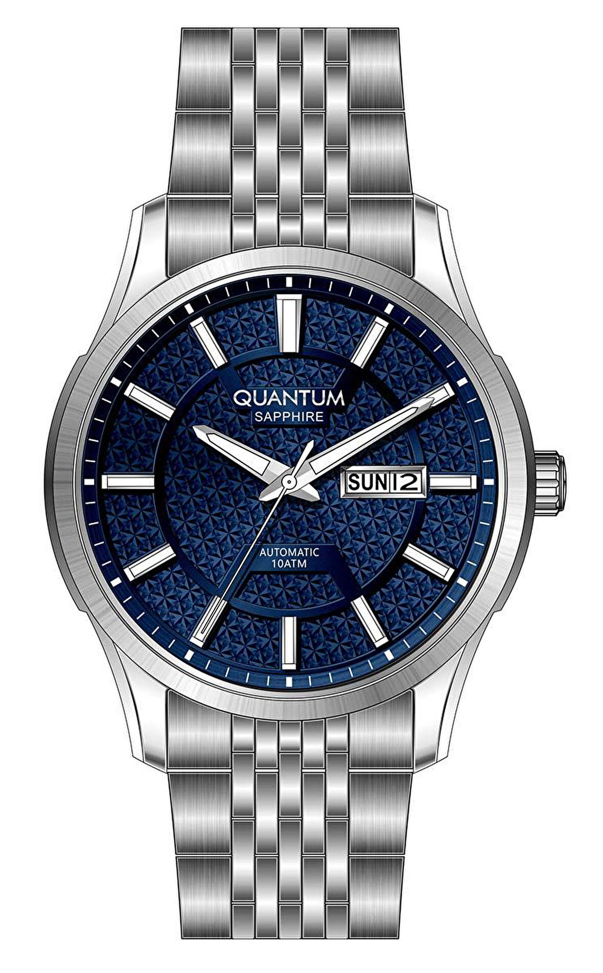 Quantum QMG1238.390 Q-Master Otomatik Mekanizmalı Safir Camlı Çelik Kordon Çelik Kasa 10 ATM Suya Dayanıklı Metalik Renk Erkek Kol Saati