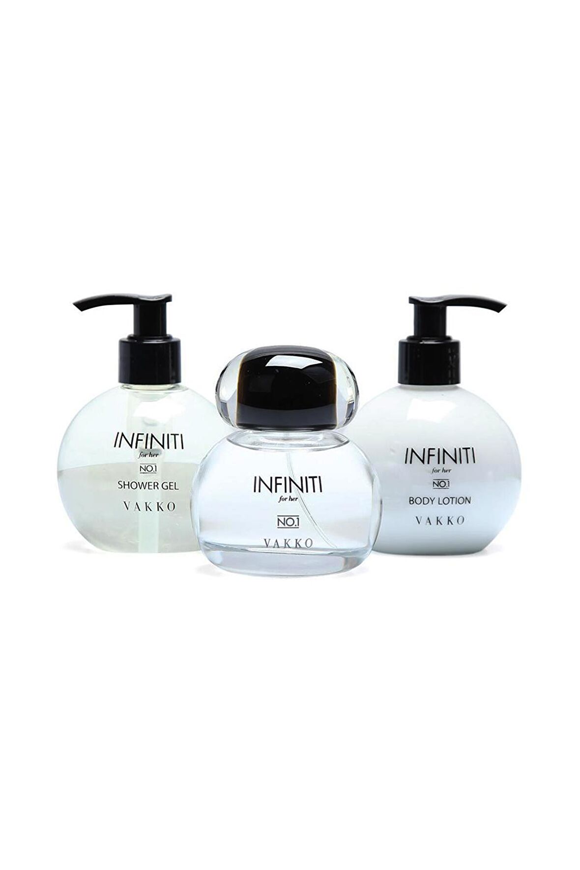 Vakko Infiniti For Her No:1  EDP Çiçeksi Kadın Parfüm 100 ml & Vücut Losyonu 150 ml + Dus Jeli 250 ml