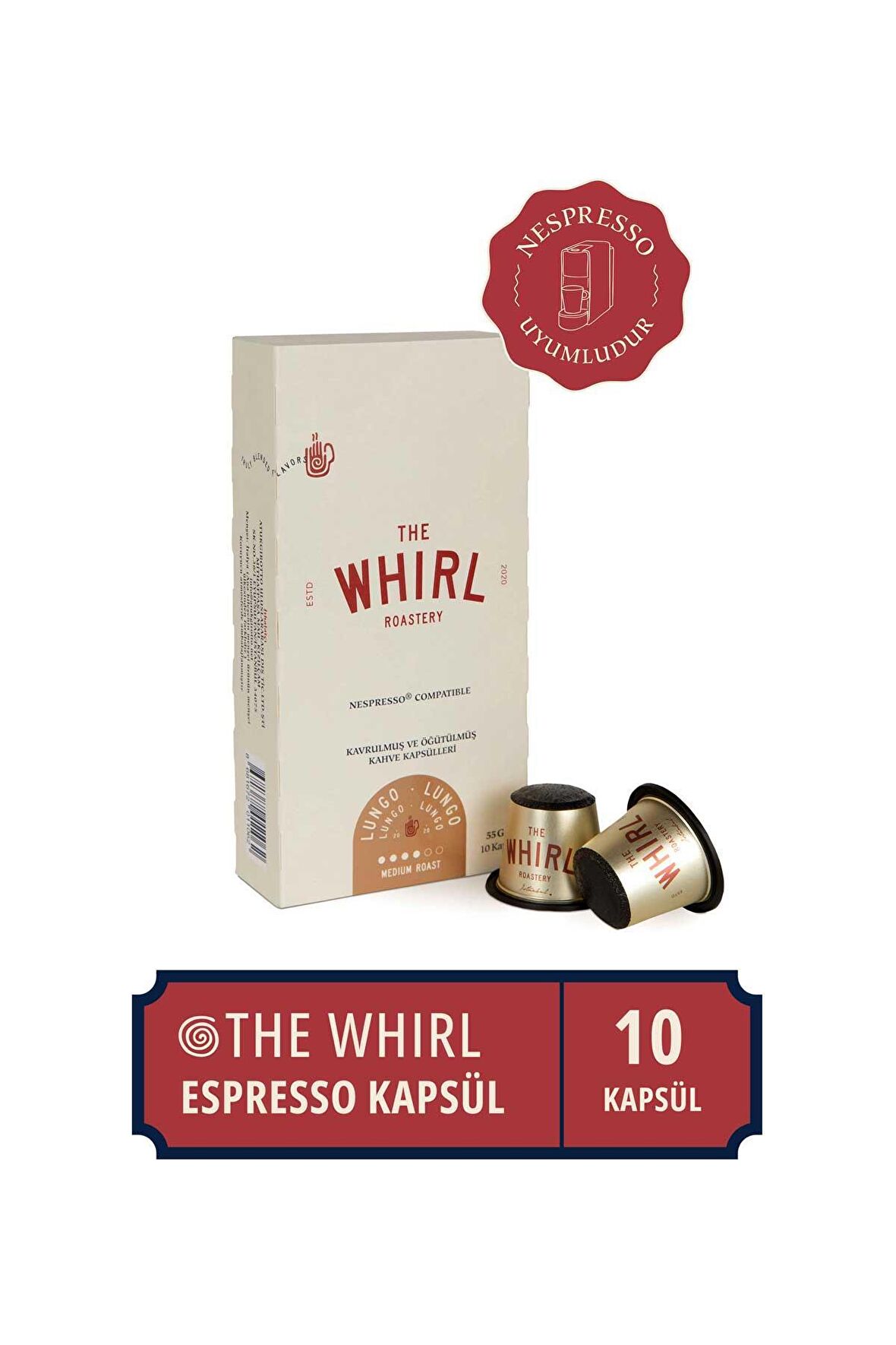 The Whirl Lungo Medium Kapsül Kahve 10 Kapsül