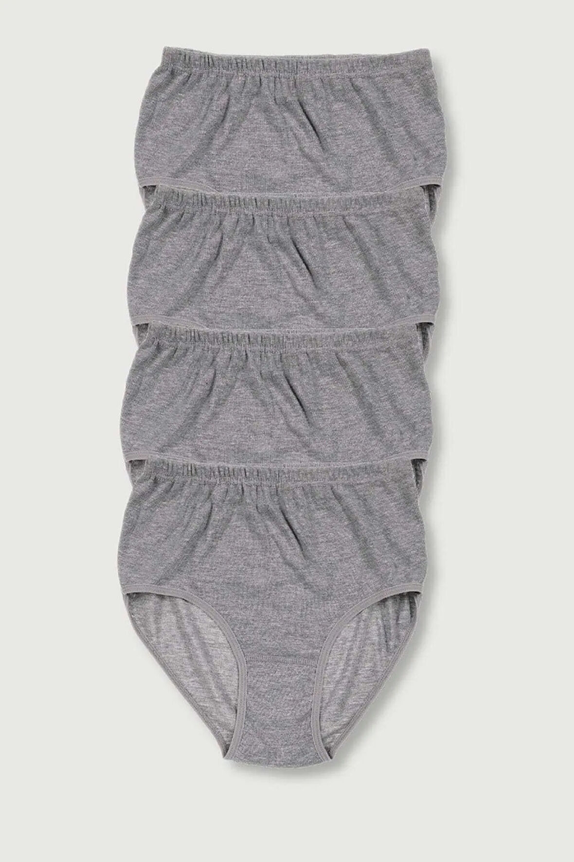 Kadın Gri 4'Lü Paket Ribana Bato Külot ELF568T0922CCM4