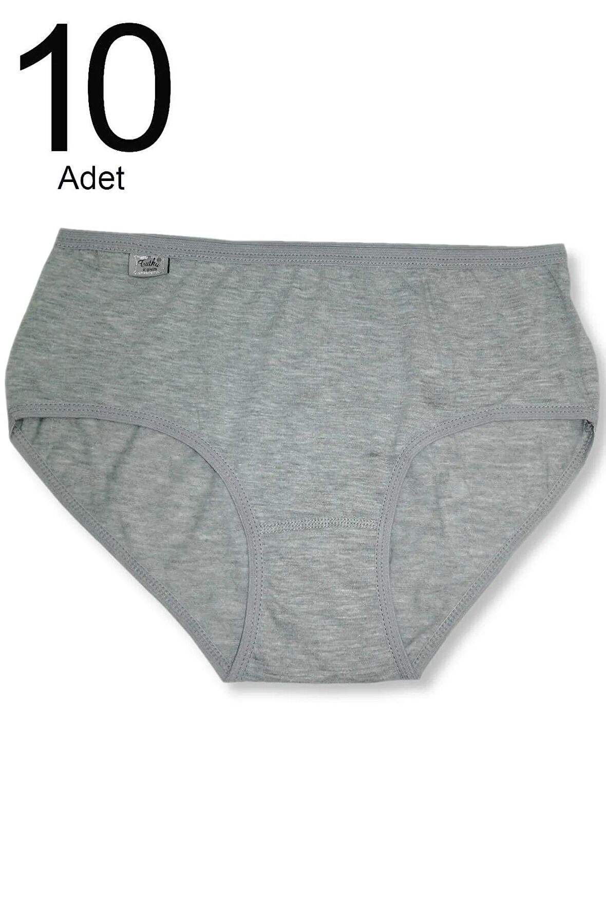 Kadın Beyaz 10'lu Paket Likralı Bato Külot Elf568t0924ccm10