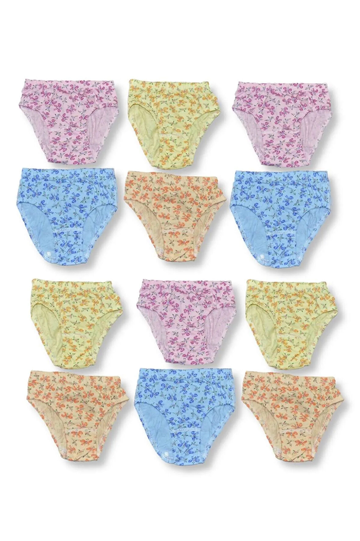 12'li Paket Kız Çocuk Külot