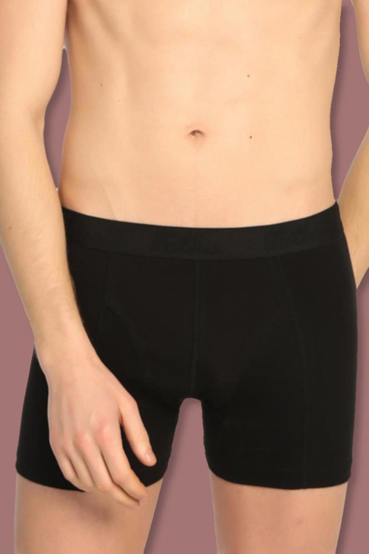 Erkek Siyah 6'Lı Paket  Elastan Streç Boxer