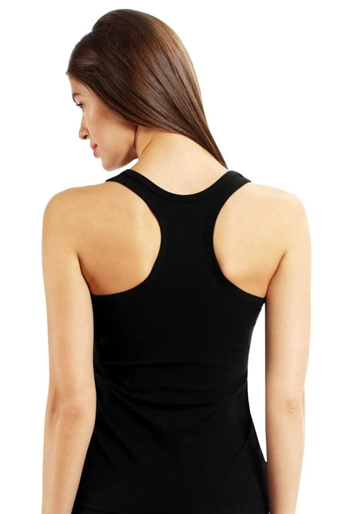 Kadın Beyaz Likralı Pamuk Sporcu Atlet