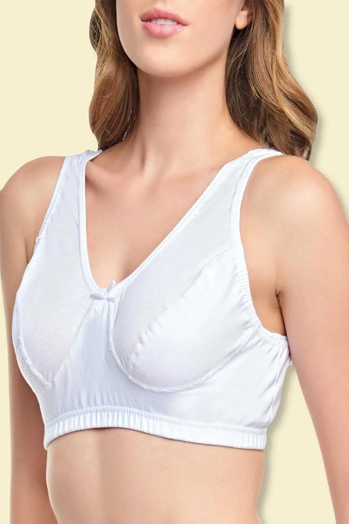 Kadın Beyaz 3'Lü Paket Pamuklu Penye Body Sütyen