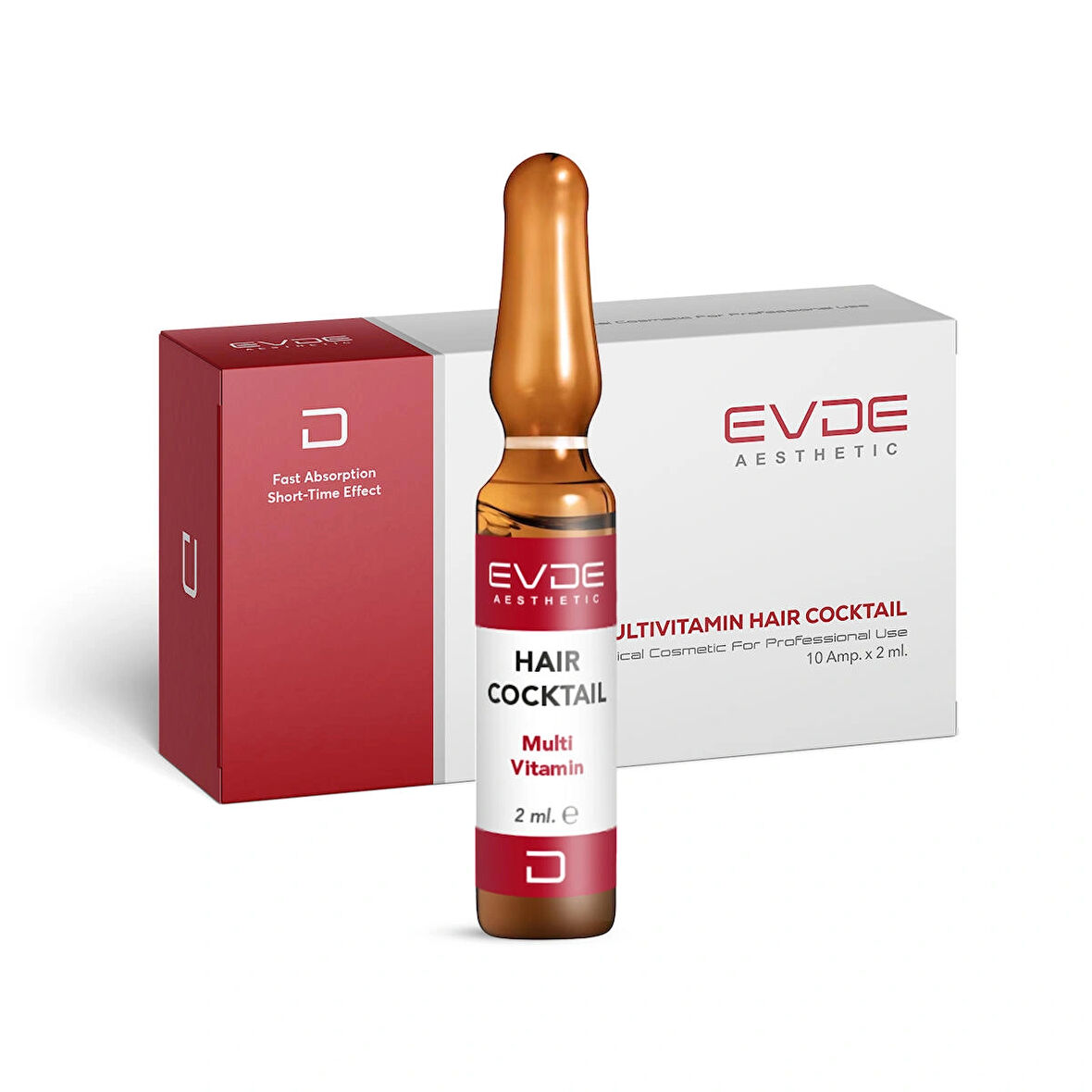 Multi Vitamin Hair Cocktail Dökülme Karşıtı Saç/Kaş Bakım Serumu 2ml x 10 Ampul (Vitamin Kompleksi + Peptid İçerikli)