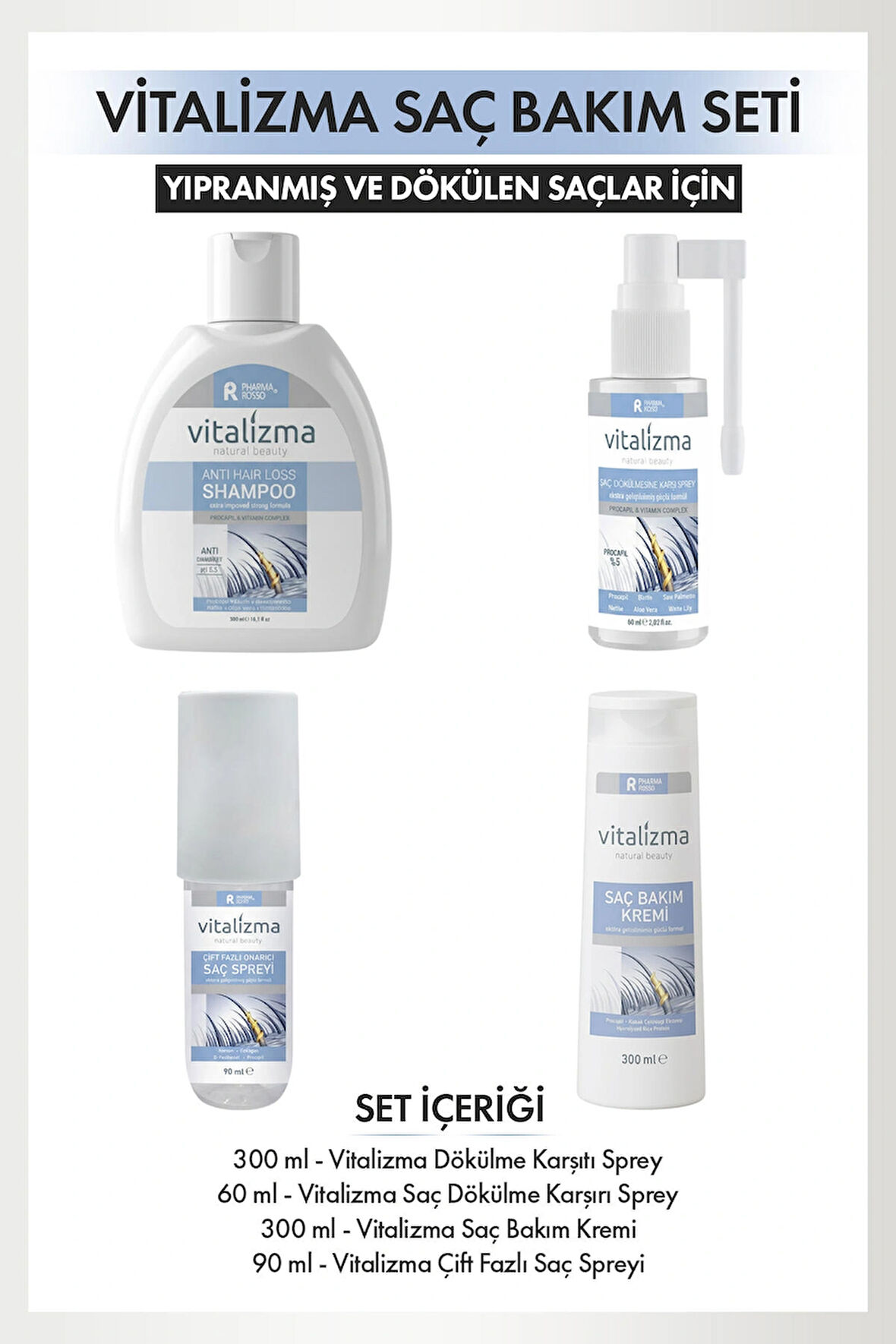 Saç Dökülmesine Karşı Bakım Seti