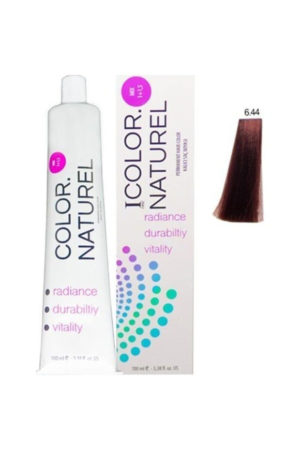 Color Naturel Kalıcı Saç Boyası 100 ml 6.44 Koyu Yoğun Bakır