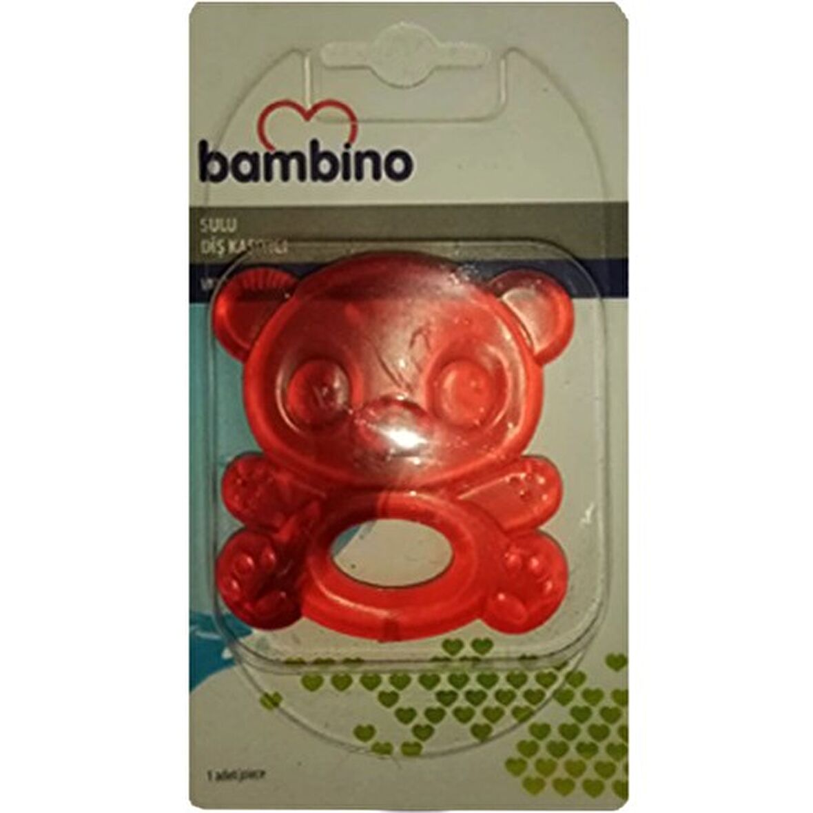 Bambino Figürlü Sulu Diş Kaşıyıcı P0658 - Kırmızı