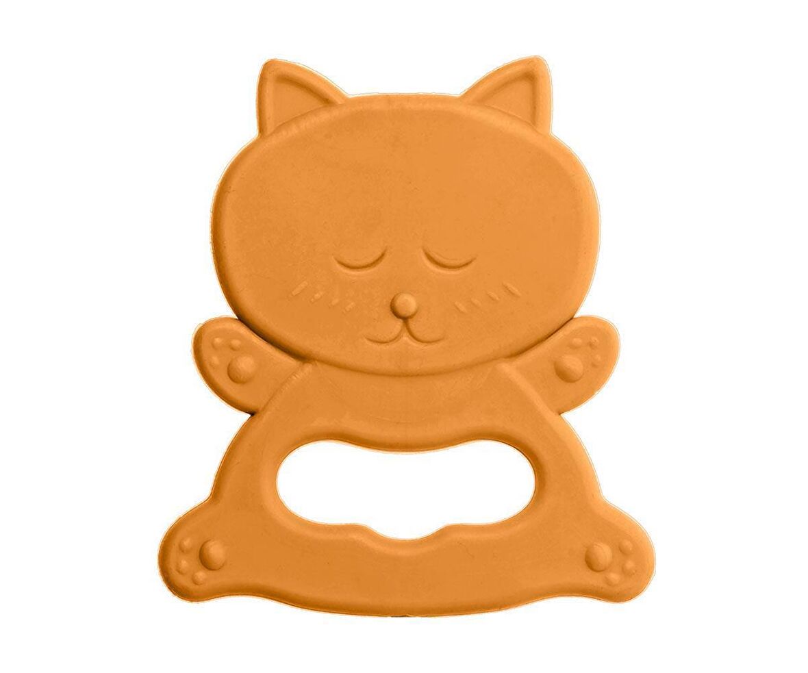 Bambino Kauçuk Yumuşak Diş Kaşıyıcı Kedi - Turuncu