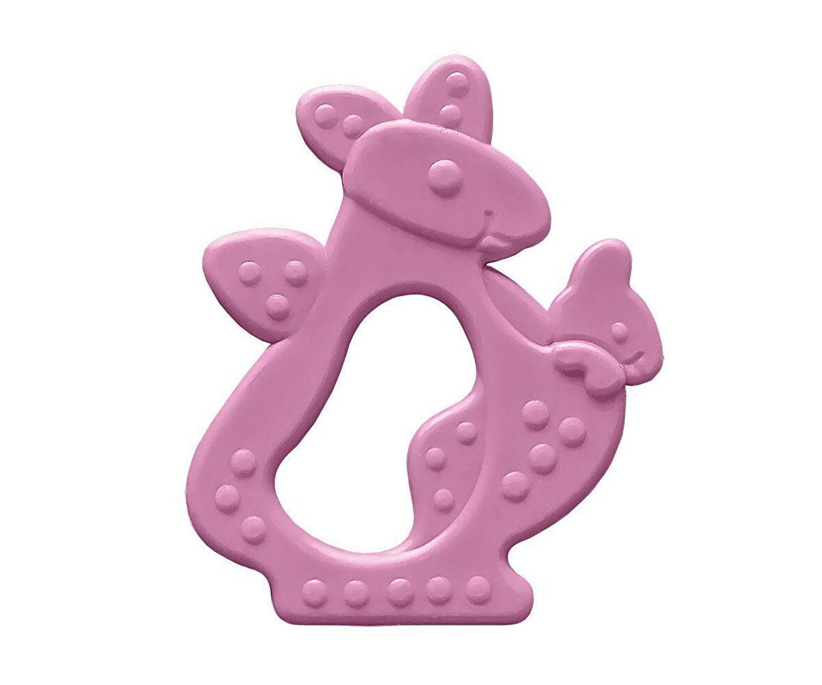 Bambino Kauçuk Yumuşak Diş Kaşıyıcı Kanguru - Pembe