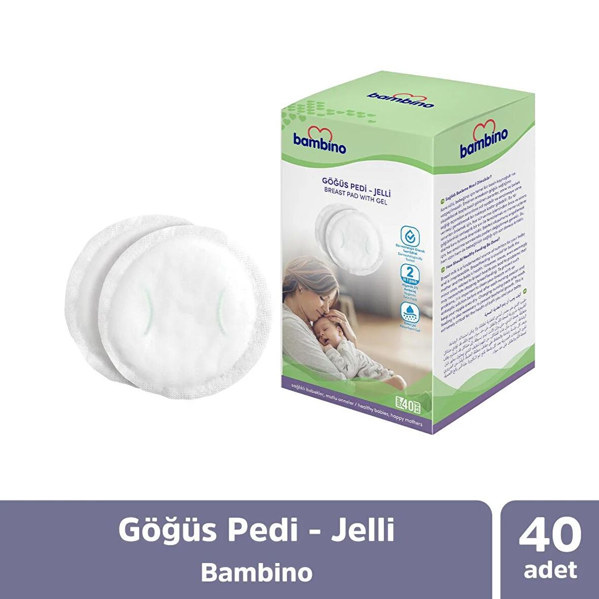 Bambino Klasik Göğüs Pedi 40lı