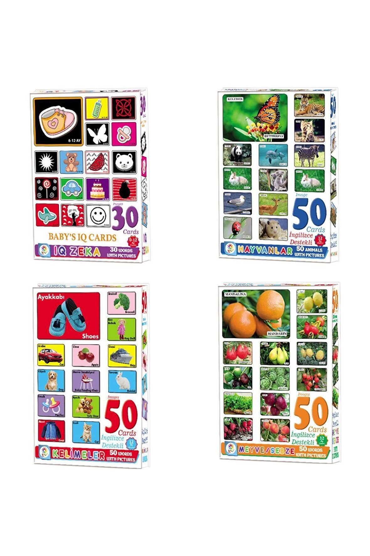Zeka Kartları 4'Lü Eğitim Geliştirici Set