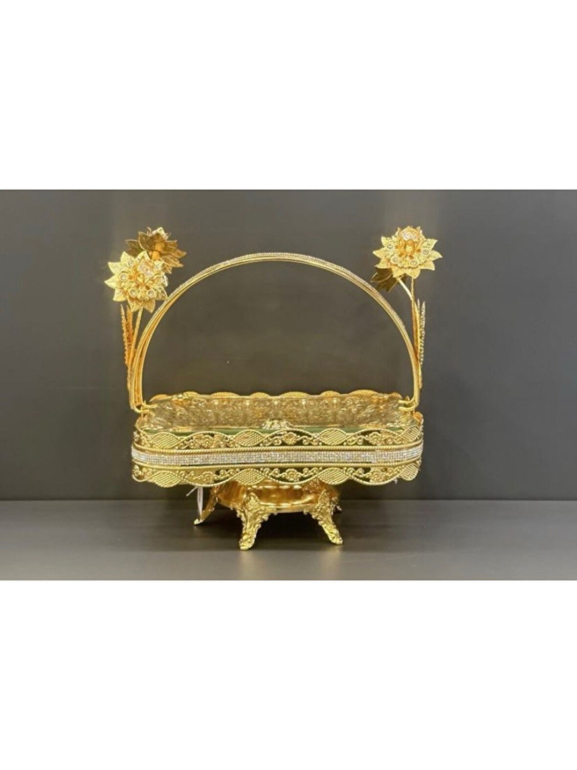 Biev Metal Camlı Sunumluk & Şekerlik AE-21