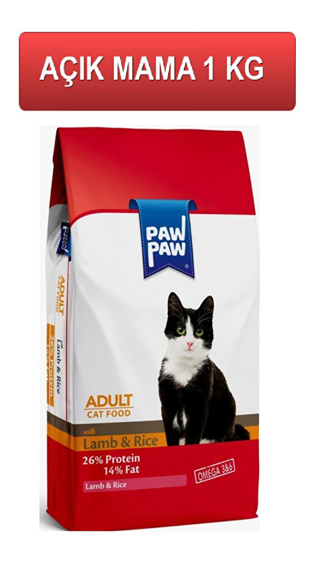 Paw Paw Kuzulu Kedi Maması 1 Kg AÇIK