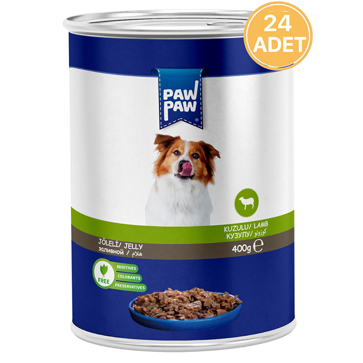 Paw Paw  Kuzulu Yetişkin Köpek Konservesi 400 gr (24 Adet)