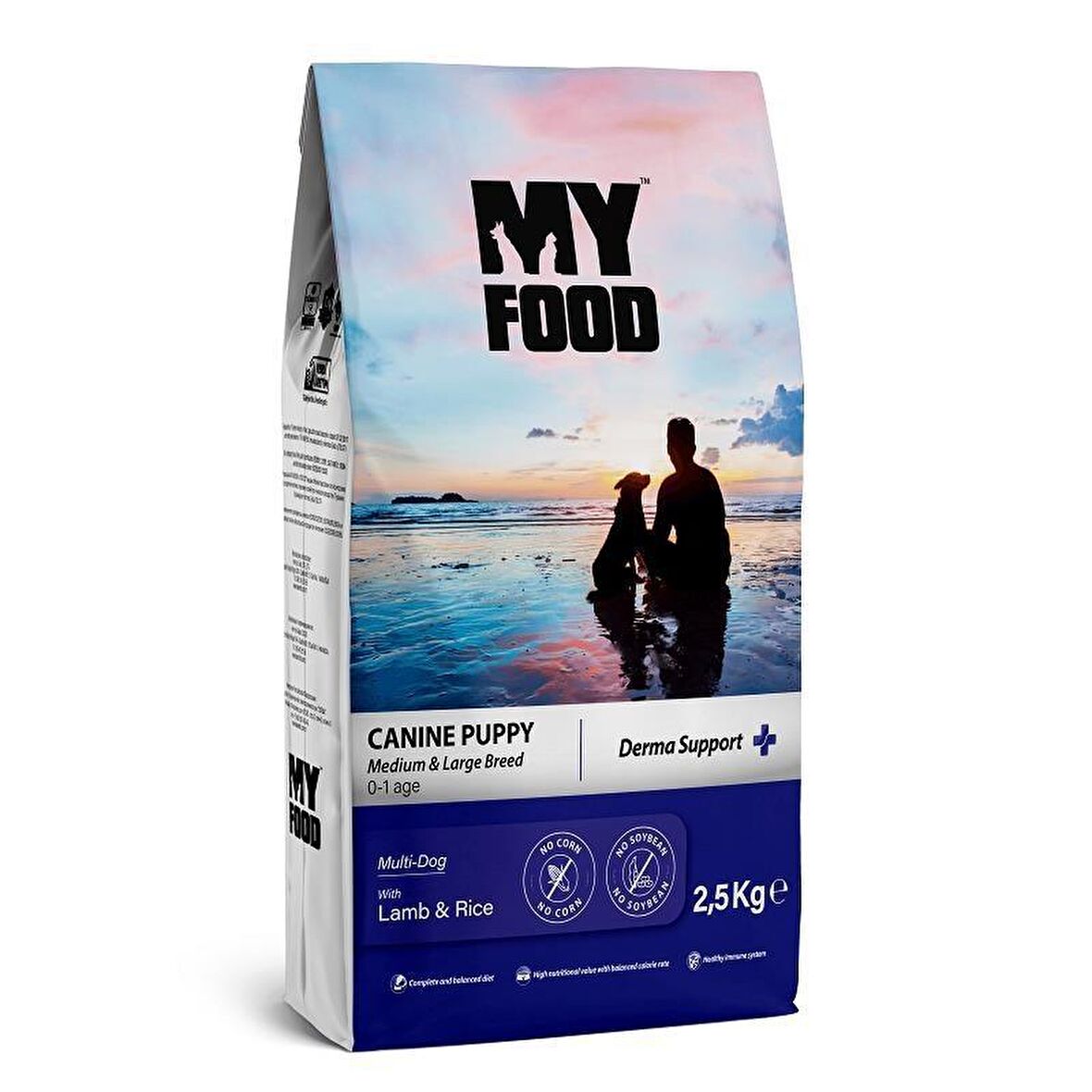 My Food Food Kuzu Etli-Pirinçli Orta - Büyük Irk Yavru Kuru Köpek Maması 2.5 kg