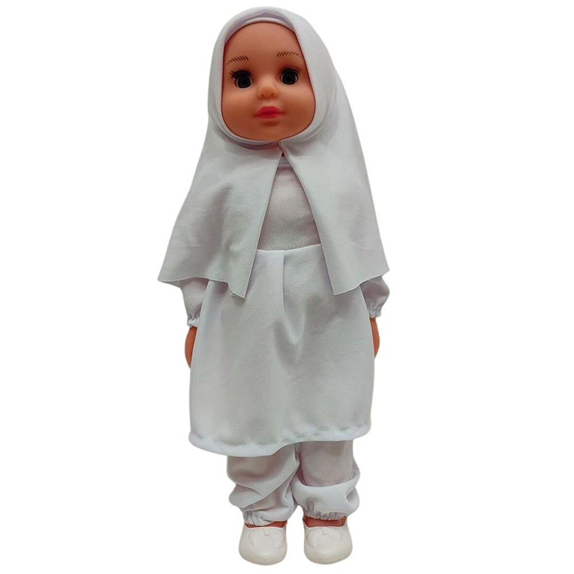 Tesettürlü Dua Eden Meryem Bebek - Beyaz