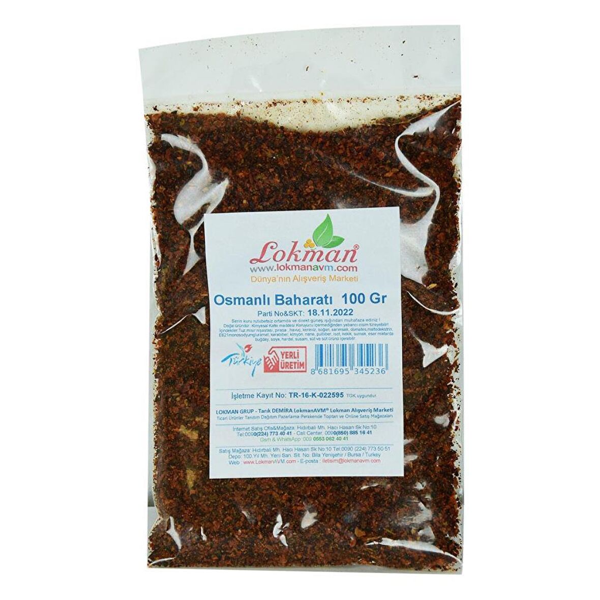 Doğal Osmanlı Baharatı 15 Saf Bitki Özel Karışımı 100Gr Paket