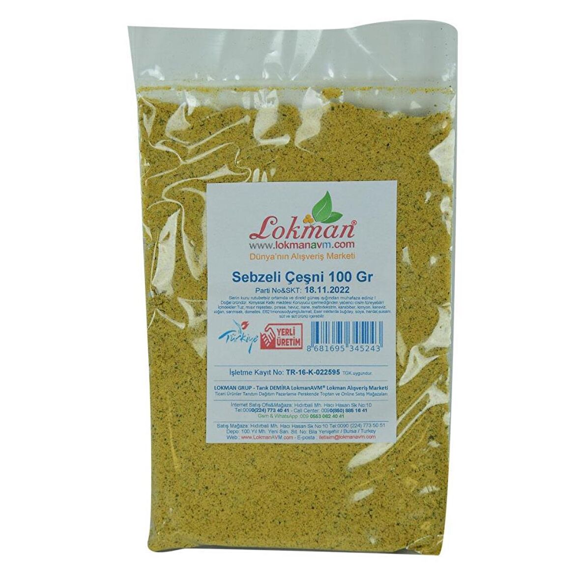 Doğal Karışım Sebzeli Çeşni 12 Saf Bitkili Magi Baharatı 100Gr