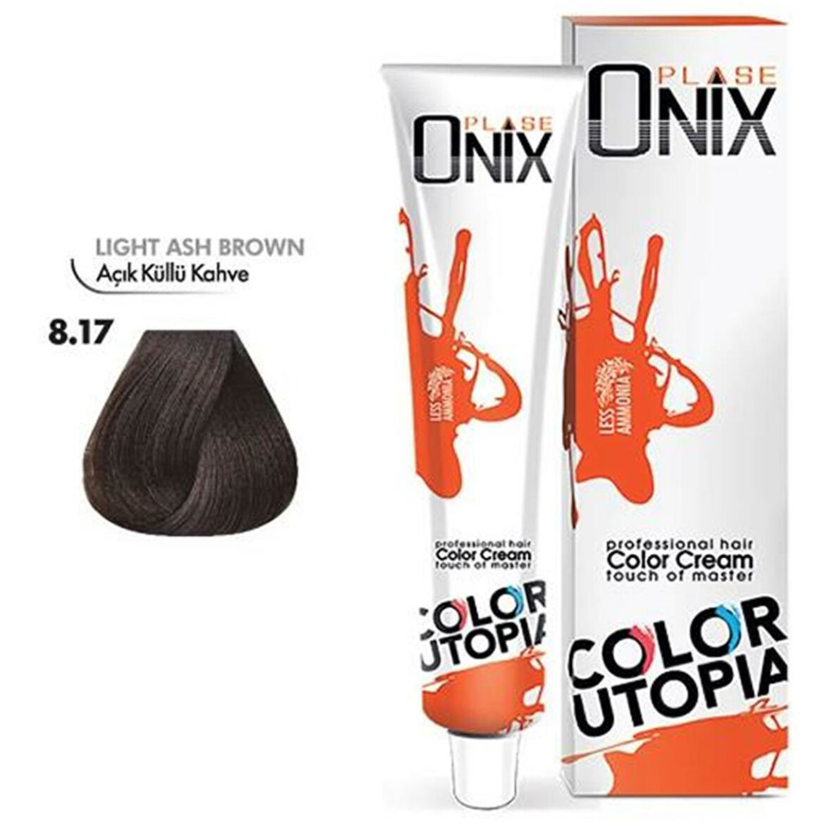 ONİX TÜP SAÇ BOYASI & NO: 8/17 AÇIK KÜLLÜ KAHVE