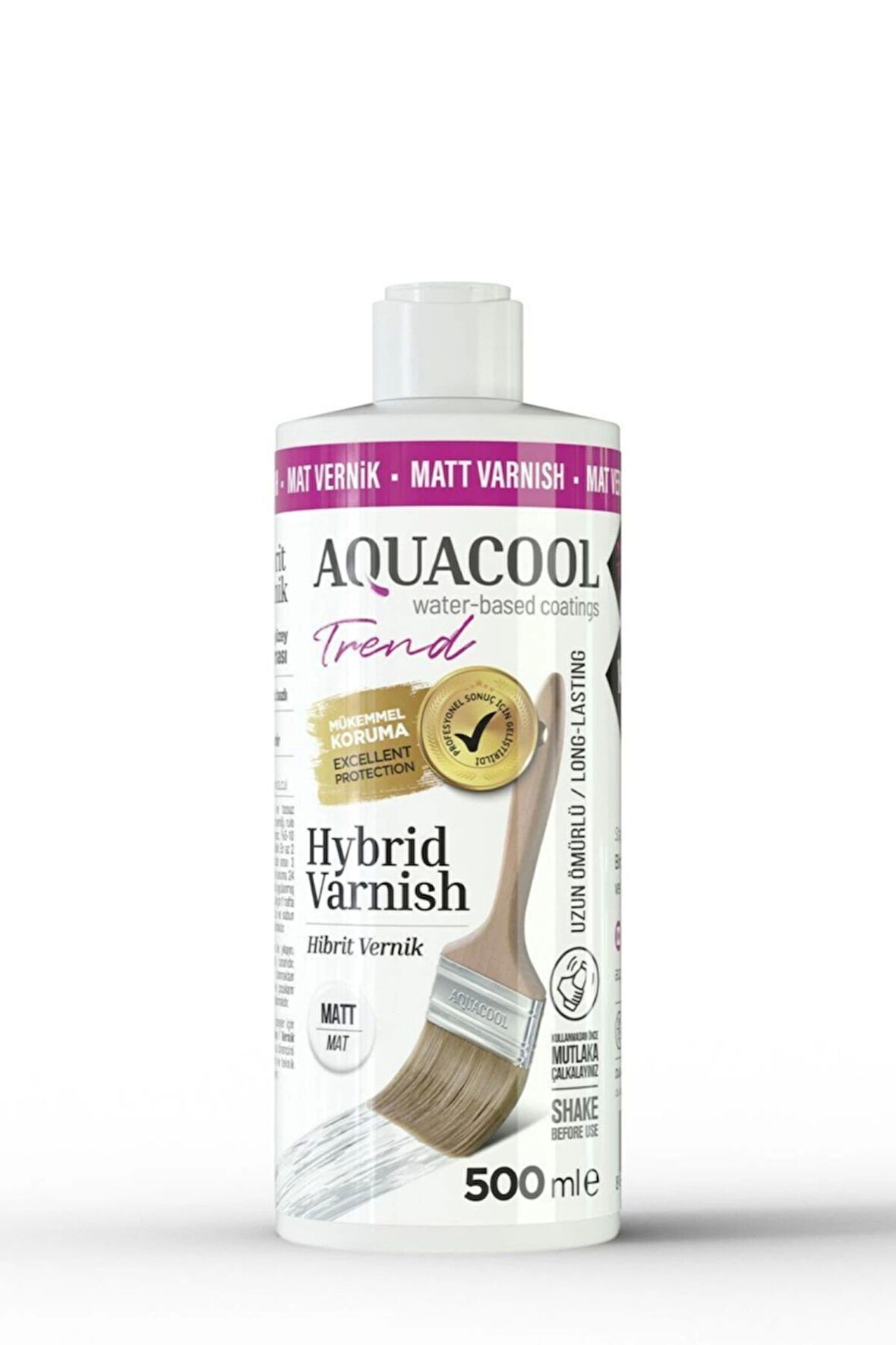 Aquacool Trend Hybrid Varnish Su Bazlı Hibrit Vernik 500 ml Mat
