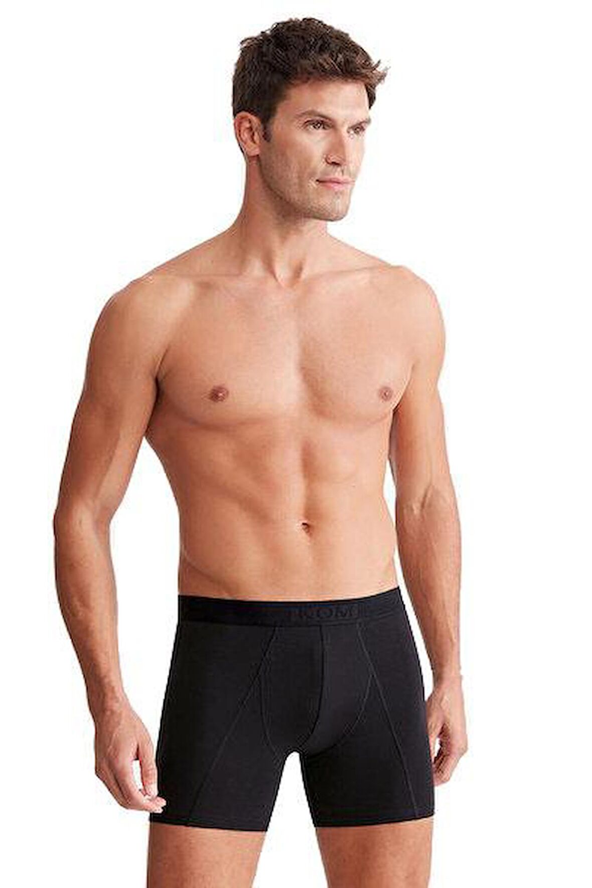 Kom Teo Pamuk Modal Erkek Siyah Boxer 