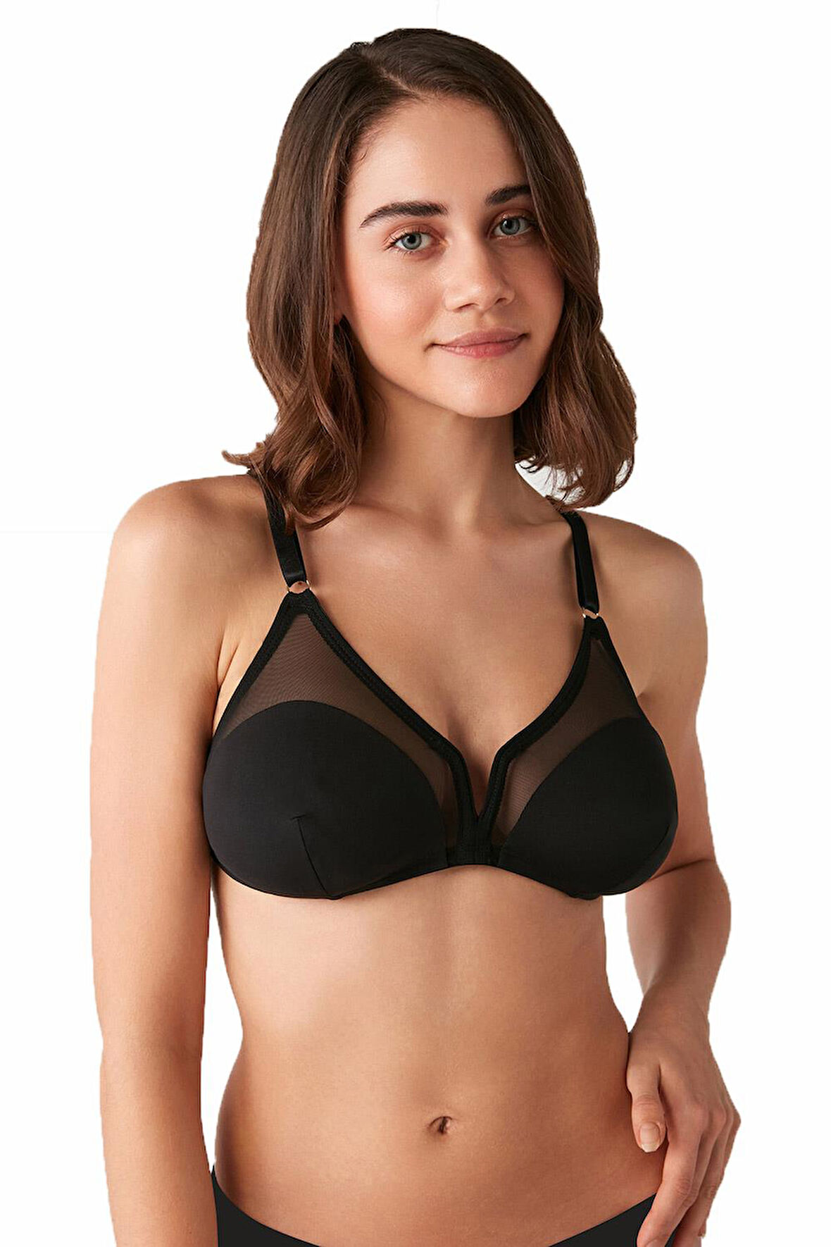 Kom Melly V Telli Siyah Sütyen 