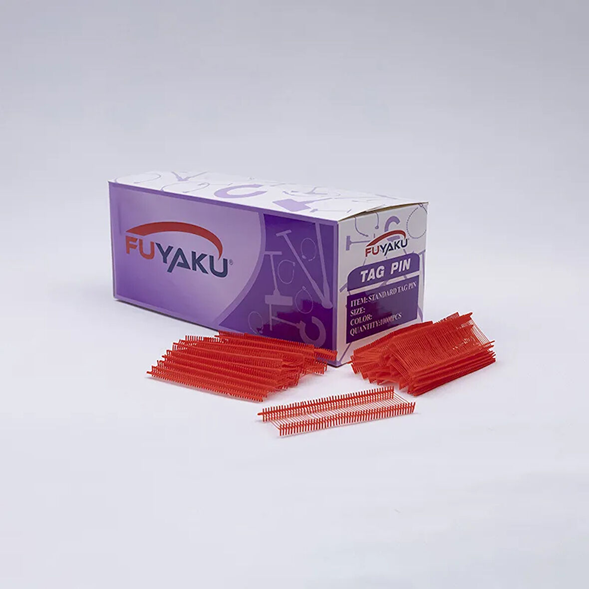 Fuyaku 45 MM Standart Kılçık Etiketleme Plastiği Renkli (10.000 Adet) Kırmızı