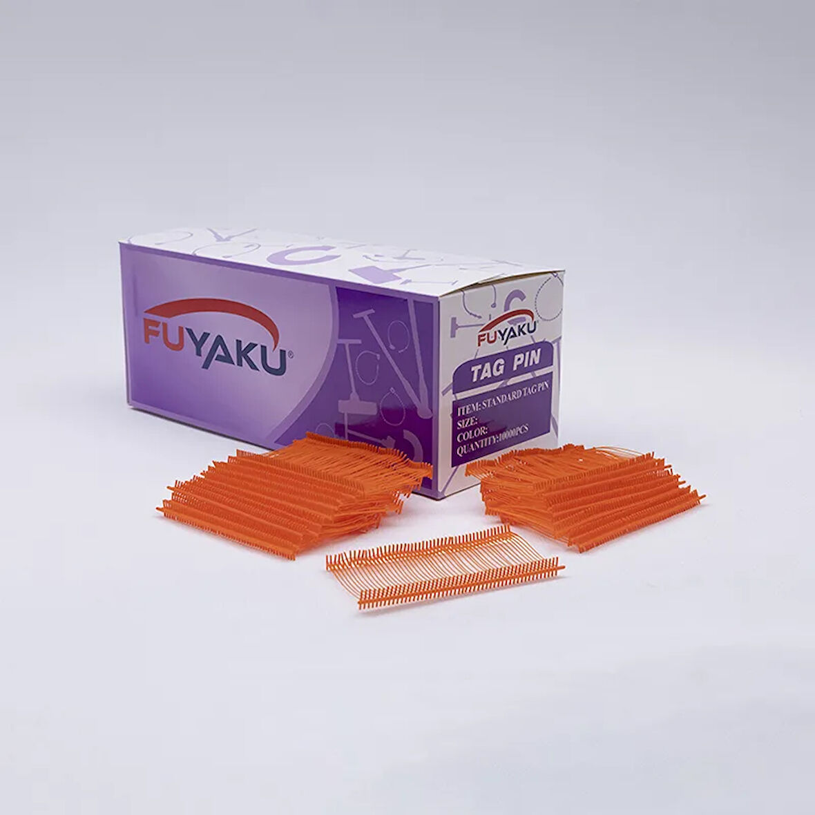 Fuyaku 45 MM Standart Kılçık Etiketleme Plastiği Renkli (10.000 Adet) Turuncu