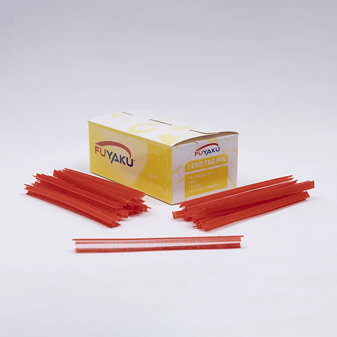 Fuyaku 5 MM I-End Mikro İnce (Fine) Kılçık Etiketleme Plastiği Renkli (10.000 Adet) Kırmızı