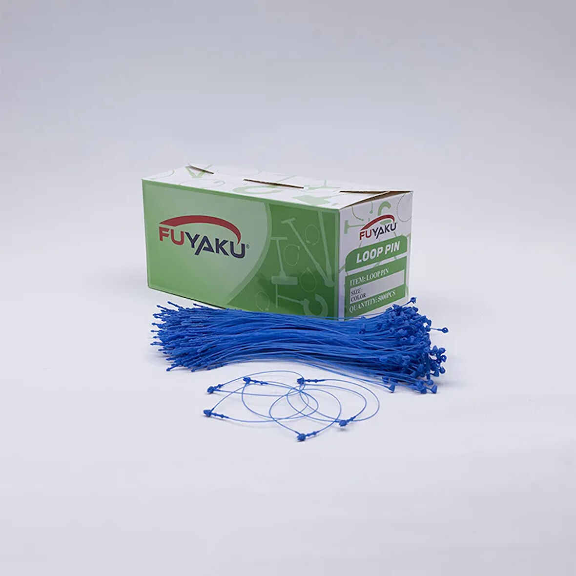 Fuyaku 7" Elle Geçmeli Kılçık Etiketleme Plastiği Renkli (5.000 Adet) Mavi