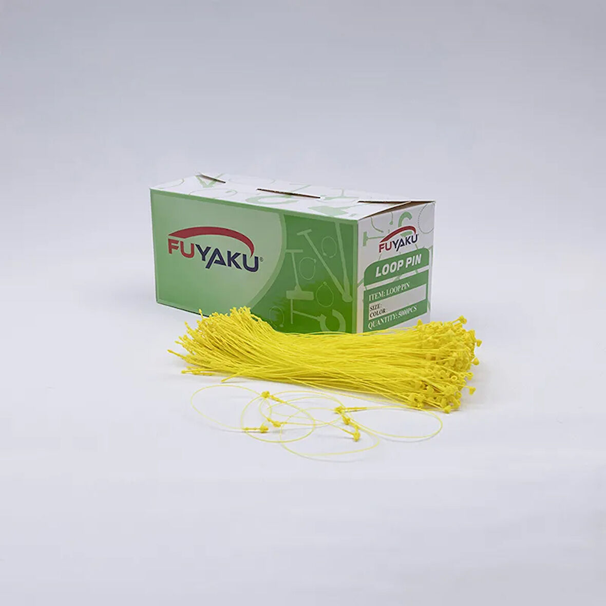 Fuyaku 7" Elle Geçmeli Kılçık Etiketleme Plastiği Renkli (5.000 Adet) Sarı