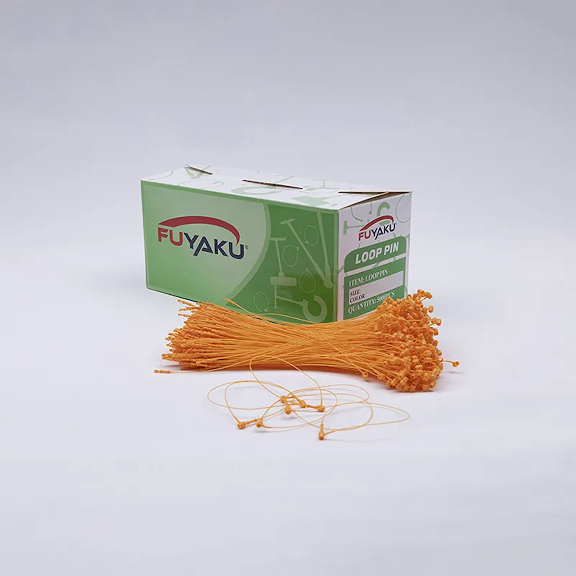 Fuyaku 7" Elle Geçmeli Kılçık Etiketleme Plastiği Renkli (5.000 Adet) Turuncu