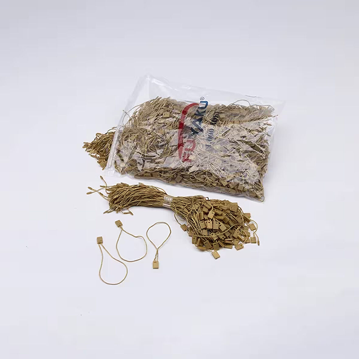 Fuyaku Kilitli İp Klips Renkli 18 cm (1.000 Adet) Altın Sarısı
