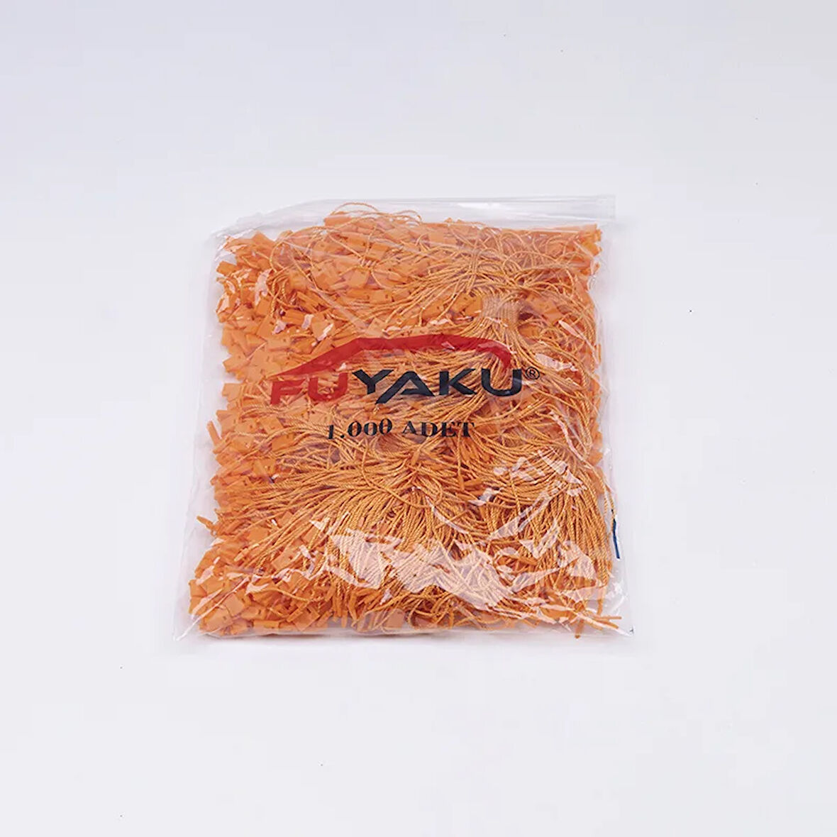 Fuyaku Kilitli İp Klips Renkli 18 cm (1.000 Adet) Turuncu