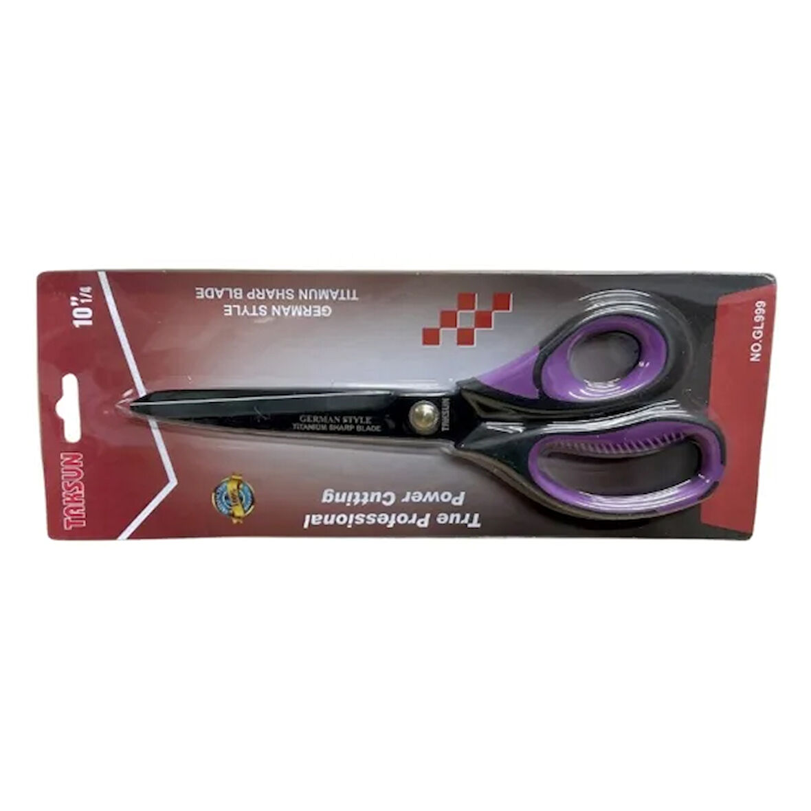 Taksun Makas Plastik Saplı GL999 10" (25 cm) Siyah